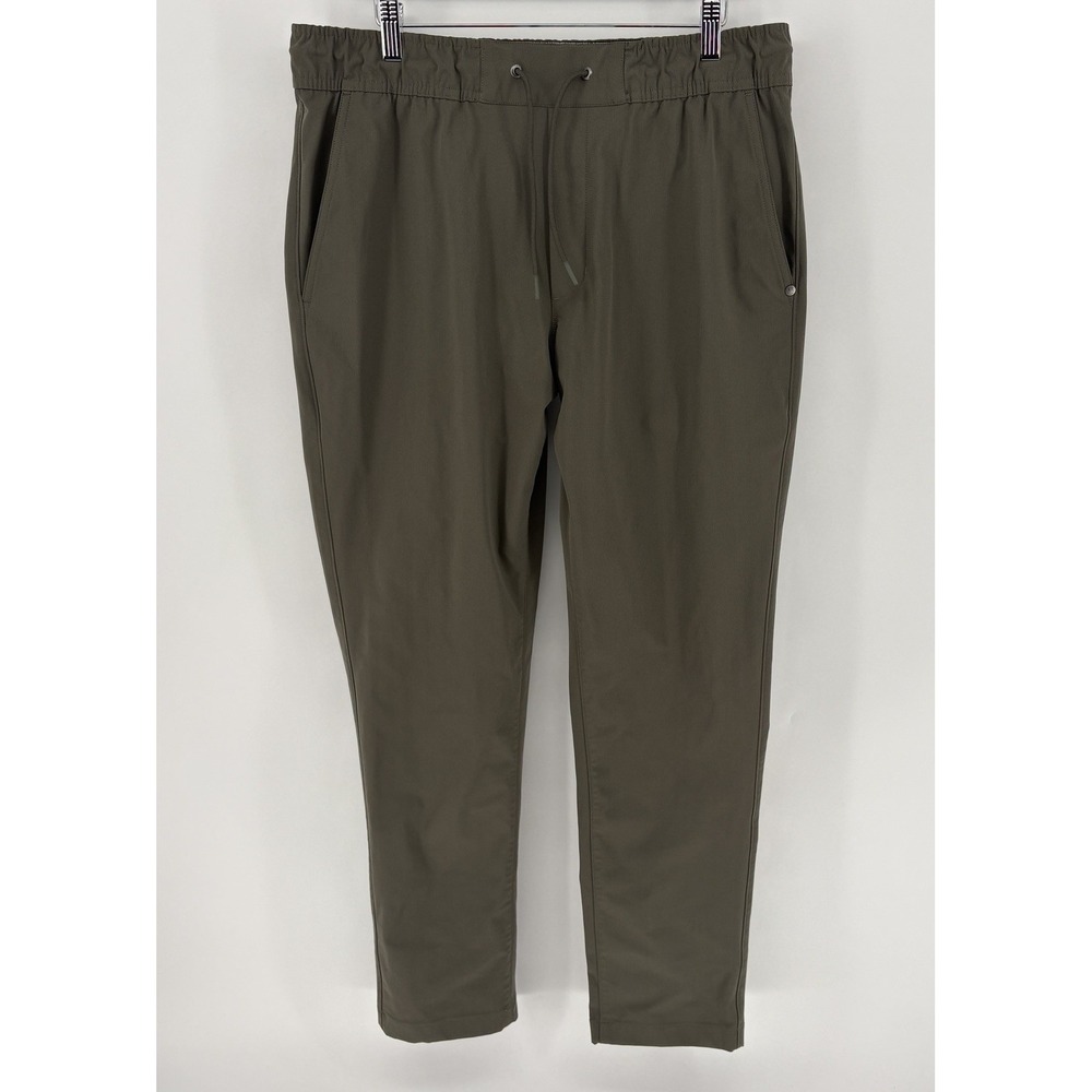 Vuori Meta Elastic Waist Pants Men Large Green Gray Drawstring Performance V463